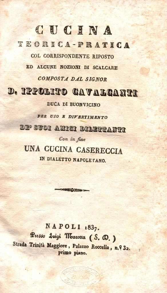 BIBLIO  L'arte Cucinaria in Italia. Trattato teorico pratico e  dimostrativo della cucina italiana e delle principali straniere,  applicabile a qualsiasi servizio sia per cucina di lusso che per quelle  d'albergo e